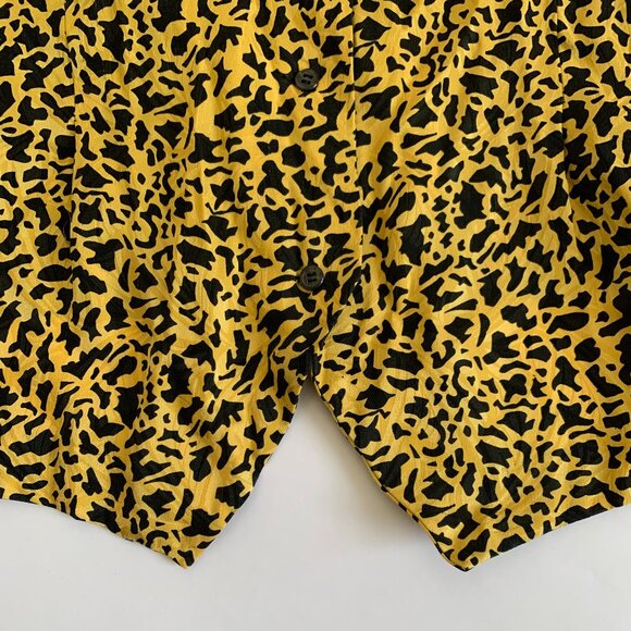 Vintage Silk Animal Cheetah Leopard Print Silk Blouse Long Sleeve Witchy Fairy - Picture 17 of 17